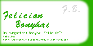 felician bonyhai business card